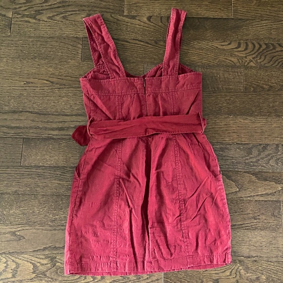 Urban Outfitters Red Buckled Mini Dress - SIZE 2 - Picture 2 of 3